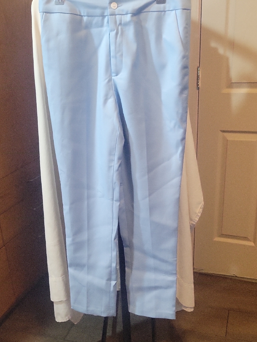 Amazon Women's Light Blue Trousers - Slim Straight Leg